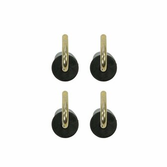 Capuchon de tente 25 mm avec crochet rond 4 pieces sous blister