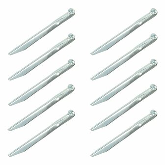 Piquet de tente demi-rond en metal 22 cm, 10 pieces en sachet plastique