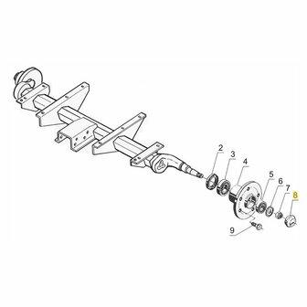 Enjoliveur de moyeu de tambour de frein  diametre 40,2 mm