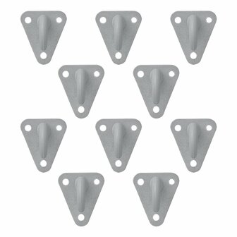 Crochet de corde en plastique 45x39mm 10 pieces sous blister