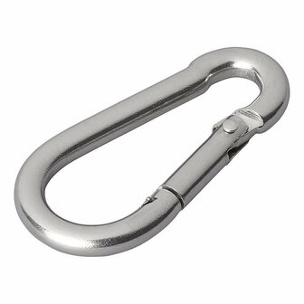 Mousqueton en acier inoxydable 5x50mm 2 pieces sous blister