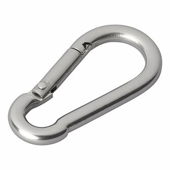 Mousqueton en acier inoxydable 5x50mm 2 pieces sous blister
