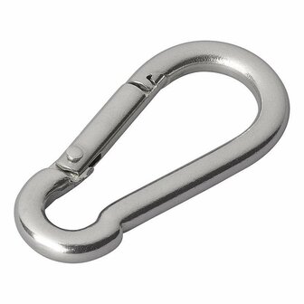 Mousqueton en acier inoxydable 6x60mm 2 pieces sous blister