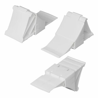 Cale de roue en plastique blanc incl. titulaire