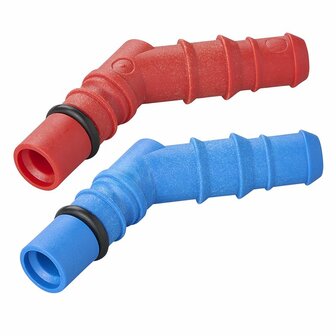 Raccords de tuyaux avec joint torique pour tuyaux 10/12 mm rouge + bleu sous blister