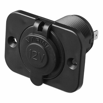 Prise allume-cigare encastree 12V/24V avec capuchon d&#039;etancheite