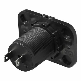 Prise allume-cigare encastree 12V/24V avec capuchon d&#039;etancheite
