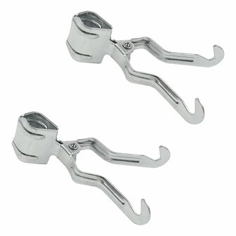 Crochet de serrage pour mat de tente, 2 pieces sous blister