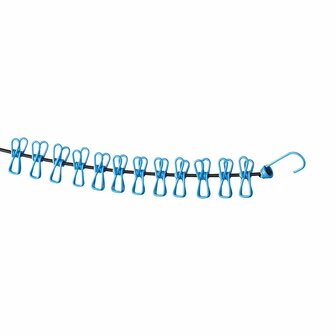 Corde a linge elastique avec 12 pinces a linge