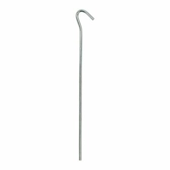 Piquet de tente 22 cm en metal avec illet ouvert, 10 pieces en sachet plastique