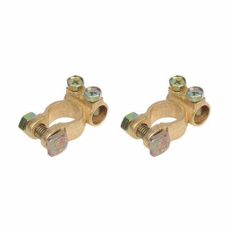 Jeu de pinces pour bornes de batterie (+) et (-) 35-50 mm sous blister