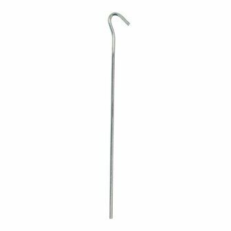 Piquet de tente 25 cm en metal avec illet ouvert, 10 pieces en sachet plastique