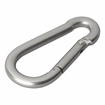 Mousqueton en acier inoxydable 8x80mm 2 pieces sous blister