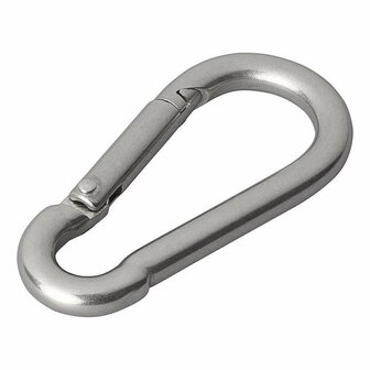 Mousqueton en acier inoxydable 8x80mm 2 pieces sous blister