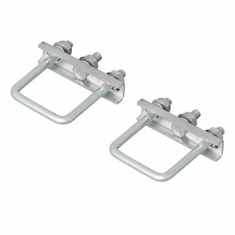 Support en U carre 60 mm pour bride de roue avant - lot de 2 pieces sous blister