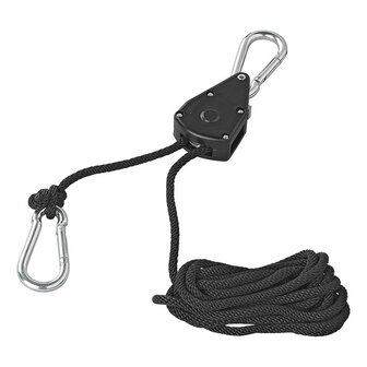 Palan a cliquet et cable - lot de 2 pieces 68 kg
