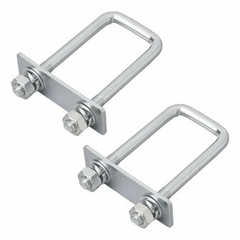 Support en U angulaire 40 mm - lot de 2 pieces sous blister