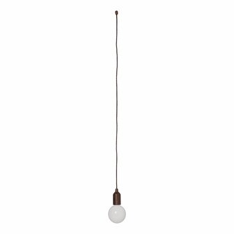 Lampe retro XL motif bois avec cordon 90cm