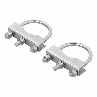 Support en U rond 60/70 mm pour bride de roue avant - lot de 2 pieces sous blister