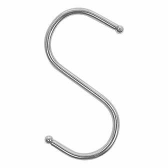 Crochet en S diametre 4 mm 6,5 x 7,5 cm 6 pieces sous blister
