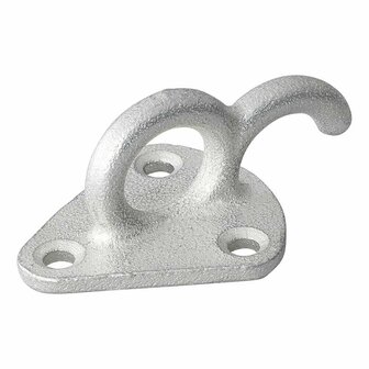 Crochet metallique pour corde avec illet 70x45mm, 5 pieces sous blister