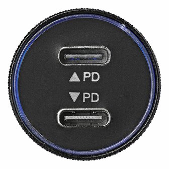 Chargeur rapide USB Type C 2 voies 12 V/24 V 3&nbsp;100 mA