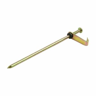 Piquet a rocher 21 cm en metal avec crochet, 6 pieces en sachet plastique