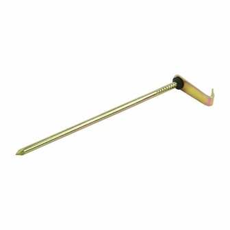 Piquet a rocher 21 cm en metal avec crochet, 6 pieces en sachet plastique