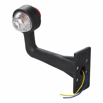 Largeur rouge clair/blanc 185 mm coude sous blister