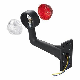 Largeur rouge clair/blanc 185 mm coude sous blister