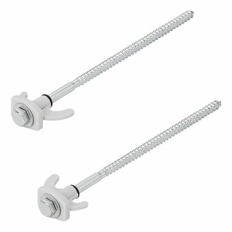 Piquet de tente 20 cm en metal vissable avec crochet en plastique 6 pieces en sachet