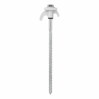 Piquet de tente 20 cm en metal vissable avec crochet en plastique 6 pieces en sachet