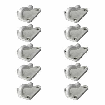 Crochet a corde en metal 40x45mm 10 pieces sous blister