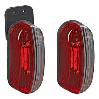 Feu de largeur LED rouge/blanc droit