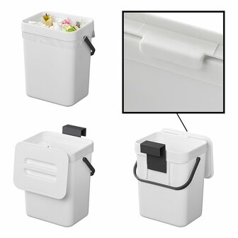 Poubelle avec couvercle 3L pour caravane/camping-car