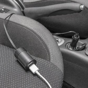 Rallonge 1M avec chargeur USB 2 voies type A 12V/24V