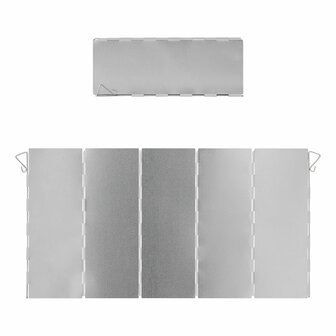 Pare-brise de cuisine 5 pieces en aluminium pliable 49 x 26 cm