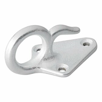 Crochet metallique pour corde avec illet 70 x 40 mm, 5 pieces sous blister