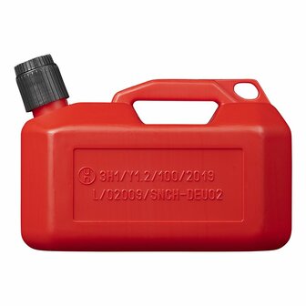 Bidon 5L plastique rouge homologue ONU (modele bas)