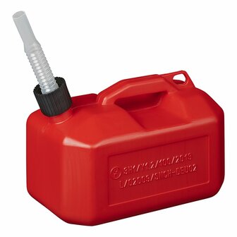 Bidon 5L plastique rouge homologue ONU (modele bas)