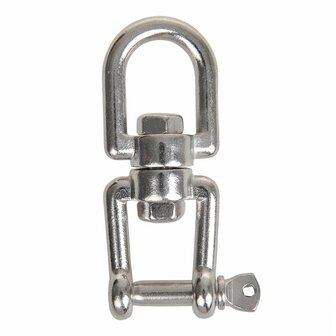 emerillon a blocage 8 mm, acier inoxydable A4 AISI 316, il/fourche, 2&nbsp;500 daN