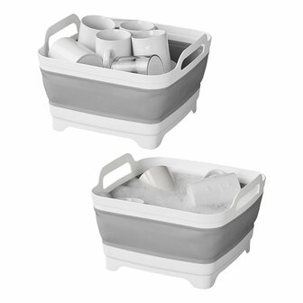 Bac a vaisselle pliable avec bouchon de vidange