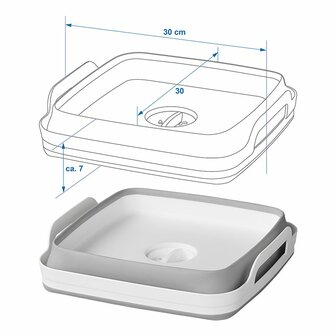 Bac a vaisselle pliable avec bouchon de vidange