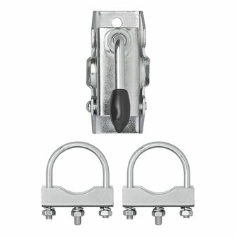 Collier de serrage 48 mm pour roue avant + 2 supports en U 60/70 mm