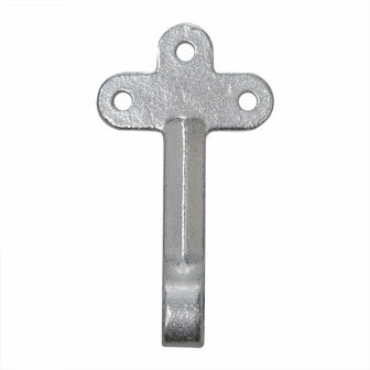 Crochet de valve n&deg; 0 droit 140 mm avec illet a visser