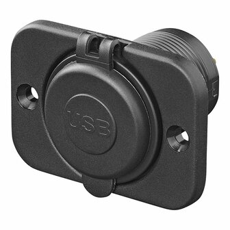 Chargeur rapide USB integre avec plaque de montage 2 voies 12/24V 3A type A + C