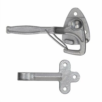 Crochet de valve n&deg; 0 gauche 140 mm avec illet a visser sous blister