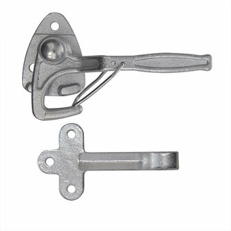 Crochet de valve n&deg; 0 droit 140 mm avec illet a visser sous blister