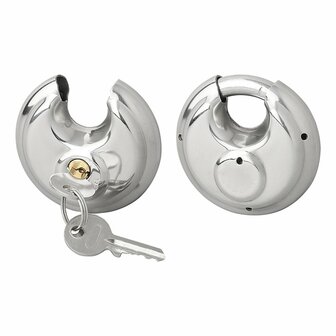 Cadenas a disque 70 mm, 2 pieces, cles identiques