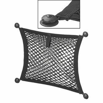 Filet de rangement elastique double 40x34cm avec fixation autocollante et a vis